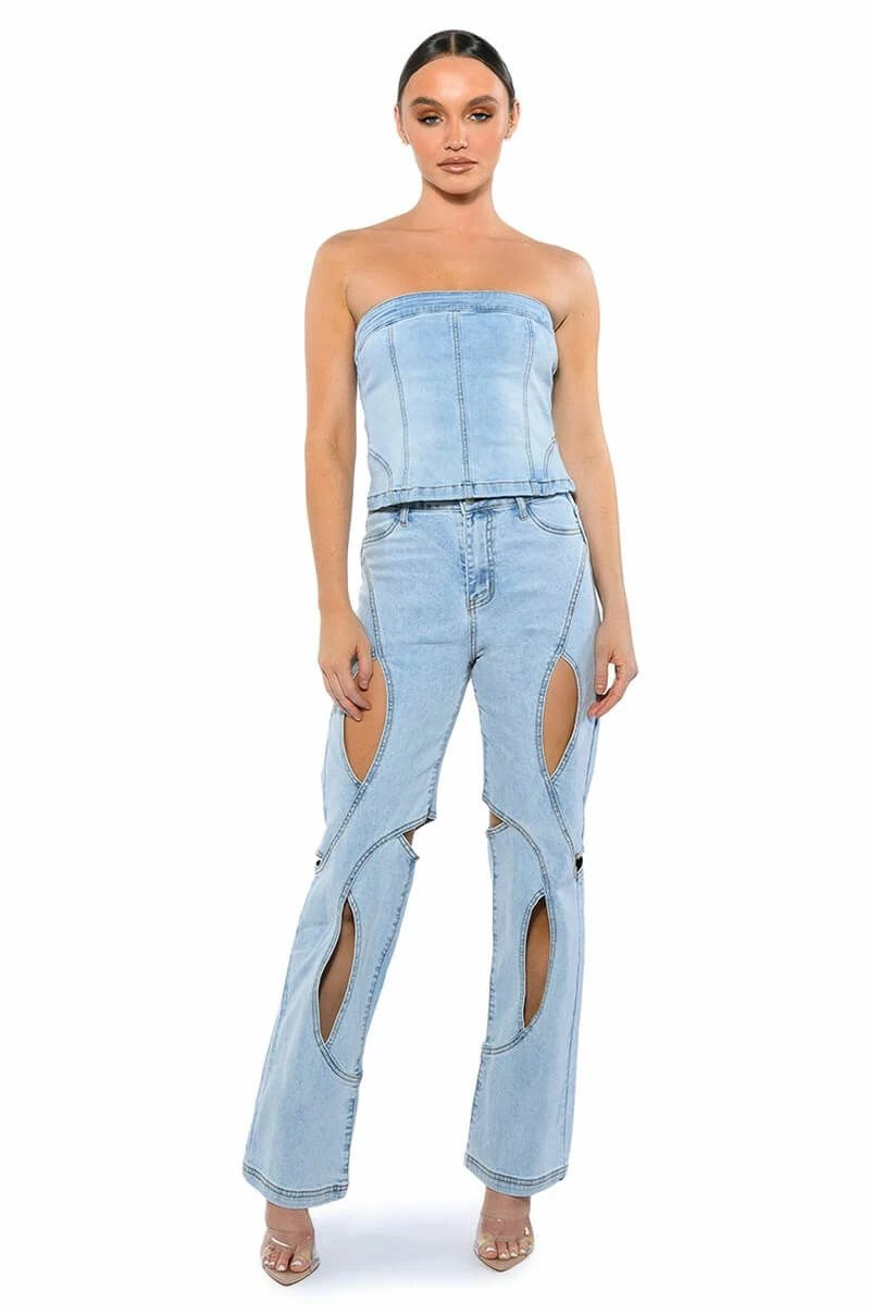 JUMP AROUND CUTOUT RELAXED FIT JEANS 2 JUMP AROUND CUTOUT RELAXED FIT JEANS - Image 2