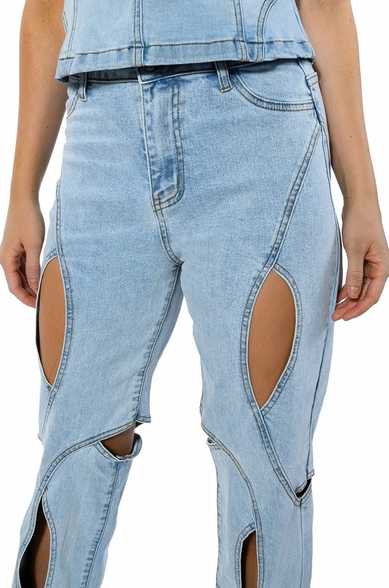 JUMP AROUND CUTOUT RELAXED FIT JEANS 6 JUMP AROUND CUTOUT RELAXED FIT JEANS - Image 6