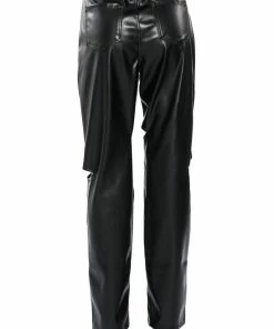 JUMP AROUND RELAXED CUTOUT FAUX LEATHER PANT -FINESSE-shop jump around relaxed cutout faux leather pant black 7 7