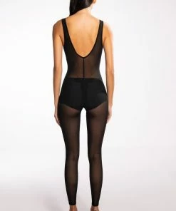 JUMP ON IT SLEEVELESS MESH JUMPSUIT -FINESSE-shop jump on it sleeveless mesh jumpsuit black 6 6 c1