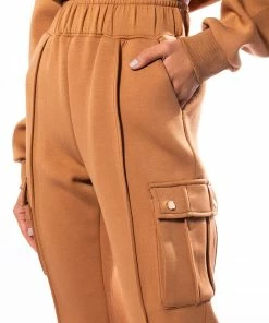 JUST A LOVER SCUBA CARGO JOGGER -FINESSE-shop just a lover scuba cargo jogger brown 8 8