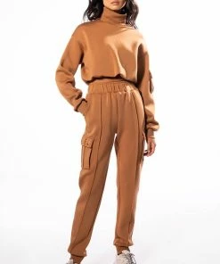 JUST A LOVER SCUBA CARGO JOGGER -FINESSE-shop just a lover scuba cargo jogger brown 9 9