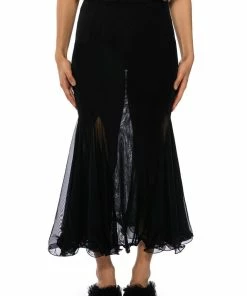 KEEP UP MERMAID FLARE MESH MIDI SKIRT