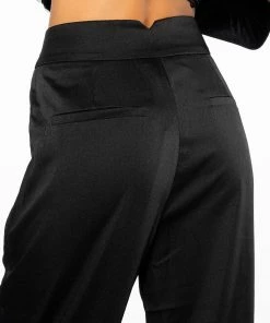 KEEP YOU WAITING HIGH RISE STRAIGHT LEG TROUSER 12 KEEP YOU WAITING HIGH RISE STRAIGHT LEG TROUSER -FINESSE-shop keep you waiting high rise straight leg trouser black 6 6