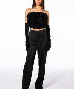 KEEP YOU WAITING HIGH RISE STRAIGHT LEG TROUSER 13 KEEP YOU WAITING HIGH RISE STRAIGHT LEG TROUSER -FINESSE-shop keep you waiting high rise straight leg trouser black 7 7