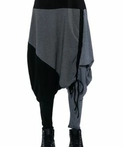 KENNEDY CINCHED ASYMMETRICAL DROP WAIST PANT -FINESSE-shop kennedy cinched asymmetrical midi skirt grey 10 10