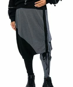 KENNEDY CINCHED ASYMMETRICAL DROP WAIST PANT -FINESSE-shop kennedy cinched asymmetrical midi skirt grey 6 6
