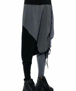 KENNEDY CINCHED ASYMMETRICAL DROP WAIST PANT -FINESSE-shop kennedy cinched asymmetrical midi skirt grey 7 7