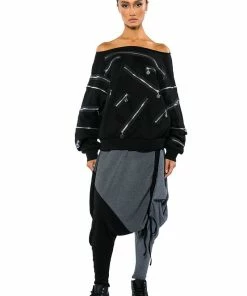 KENNEDY CINCHED ASYMMETRICAL DROP WAIST PANT -FINESSE-shop kennedy cinched asymmetrical midi skirt grey 8 8