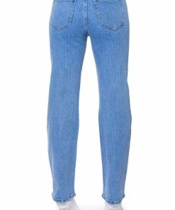 KICK BACK PINSTRIPE RHINESTONE WIDE LEG JEANS -FINESSE-shop kick back pinstripe rhinestone wide leg jeans medium blue denim 7 7