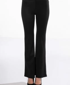 KNOW IT ALL CURVED WAIST FLARE PANTS 10 KNOW IT ALL CURVED WAIST FLARE PANTS -FINESSE-shop know it all curved waist flare pants black 4 4 c1 c1 c1