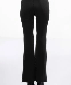 KNOW IT ALL CURVED WAIST FLARE PANTS 12 KNOW IT ALL CURVED WAIST FLARE PANTS -FINESSE-shop know it all curved waist flare pants black 6 6 c1 c1