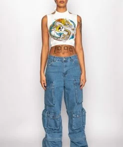 LA ISLA CARGO JEANS -FINESSE-shop la isla cargo jeans medium blue denim 7 7