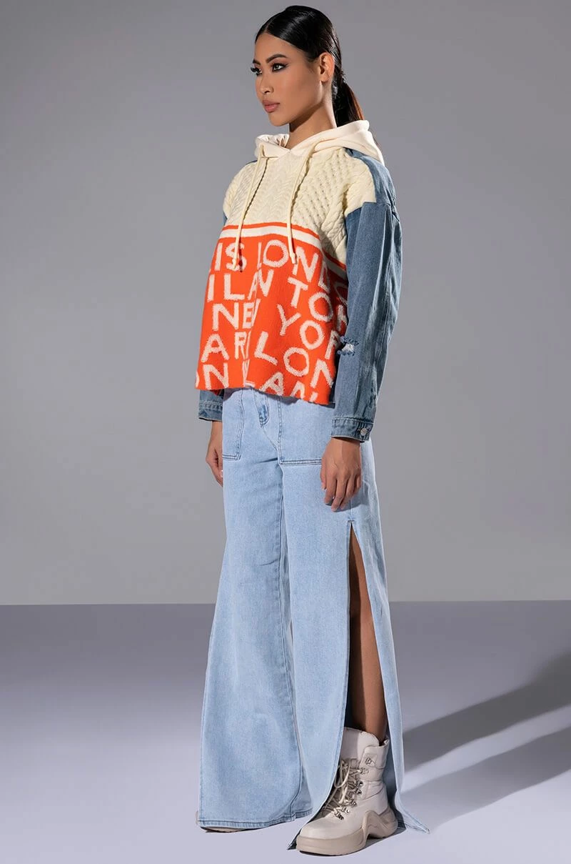 LASTING LOVER HIGH RISE SIDE SLIT JEANS 3 LASTING LOVER HIGH RISE SIDE SLIT JEANS - Image 3