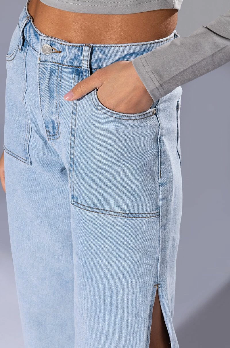 LASTING LOVER HIGH RISE SIDE SLIT JEANS 8 LASTING LOVER HIGH RISE SIDE SLIT JEANS - Image 8