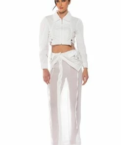 LAYERED SHIRT MAXI SKIRT 10 LAYERED SHIRT MAXI SKIRT -FINESSE-shop layered shirt maxi skirt white 3 3
