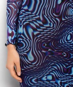 LINK UP MESH MIDI SKIRT -FINESSE-shop link up mesh midi skirt blue multi 6 6