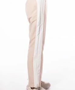LISTEN UP COLOR BLOCK WIDE LEG SWEATPANT -FINESSE-shop listen up color block wide leg sweatpant beige 5 5