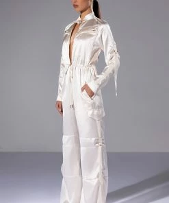 LISTEN UP UTILITY JUMPSUIT -FINESSE-shop listen up utility jumpsuit champagne 3 3
