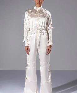 LISTEN UP UTILITY JUMPSUIT -FINESSE-shop listen up utility jumpsuit champagne 4 4