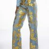 LOCK MY LOVE FOIL DETAILED JEANS