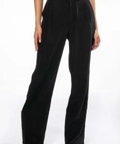 LOGAN WIDE LEG TROUSER IN BLACK -FINESSE-shop logan wide leg trouser in black black 1 1 c1