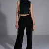 LOGAN WIDE LEG TROUSER IN BLACK