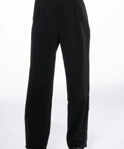 LOGAN WIDE LEG TROUSER IN BLACK -FINESSE-shop logan wide leg trouser in black black 4 4 c1