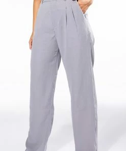 LOGAN WIDE LEG TROUSER IN GREY