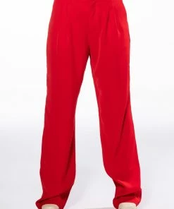 LOGAN WIDE LEG TROUSER IN RED 8 LOGAN WIDE LEG TROUSER IN RED -FINESSE-shop logan wide leg trouser in red red 3 3