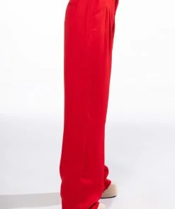 LOGAN WIDE LEG TROUSER IN RED 9 LOGAN WIDE LEG TROUSER IN RED -FINESSE-shop logan wide leg trouser in red red 4 4