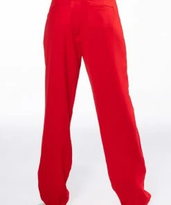 LOGAN WIDE LEG TROUSER IN RED 10 LOGAN WIDE LEG TROUSER IN RED -FINESSE-shop logan wide leg trouser in red red 5 5
