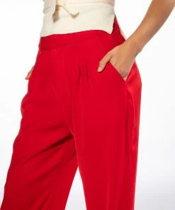 LOGAN WIDE LEG TROUSER IN RED 11 LOGAN WIDE LEG TROUSER IN RED -FINESSE-shop logan wide leg trouser in red red 6 6