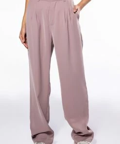 LOGAN WIDE LEG TROUSER IN TAUPE