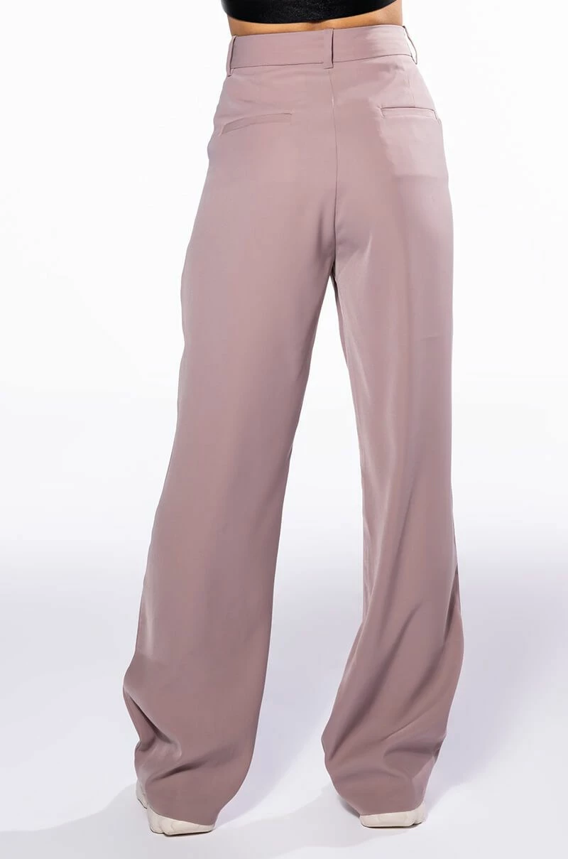 LOGAN WIDE LEG TROUSER IN TAUPE 5 LOGAN WIDE LEG TROUSER IN TAUPE - Image 5