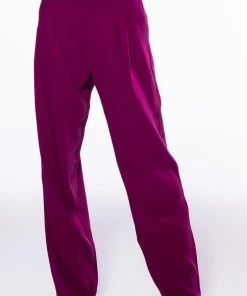 LOGAN WIDE LEG TROUSER -FINESSE-shop logan wide leg trouser dark purple 4 4