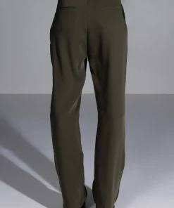LOGAN WIDE LEG TROUSER IN OLIVE 10 LOGAN WIDE LEG TROUSER IN OLIVE -FINESSE-shop logan wide leg trouser olive 5 5