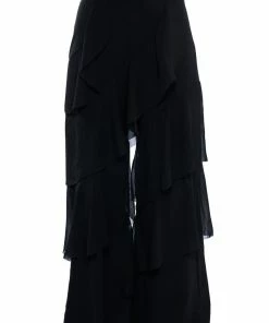 LOREN RUFFLE DETAILED PANTS -FINESSE-shop loren ruffle detailed pants black 5 5