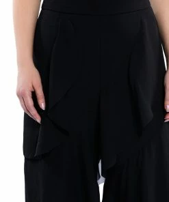 LOREN RUFFLE DETAILED PANTS -FINESSE-shop loren ruffle detailed pants black 8 8
