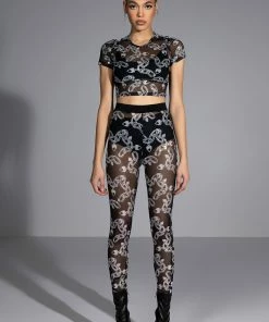 LOVE ON LOCKDOWN MESH LEGGING -FINESSE-shop love on lockdown mesh legging black silver 2 2