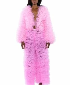 LOVE YOU LOU LOU TULLE JACKET IN PINK -FINESSE-shop love you lou lou tulle jacket in pink pink 7 7