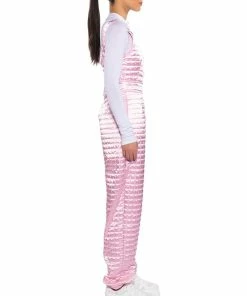 LUSH QUILTED SATIN SLEEVELESS JUMPSUIT -FINESSE-shop lush quilted satin sleeveless jumpsuit pink 3 3