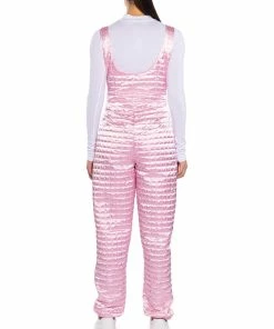 LUSH QUILTED SATIN SLEEVELESS JUMPSUIT -FINESSE-shop lush quilted satin sleeveless jumpsuit pink 4 4