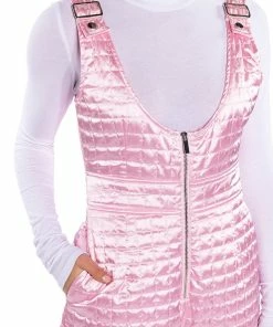 LUSH QUILTED SATIN SLEEVELESS JUMPSUIT -FINESSE-shop lush quilted satin sleeveless jumpsuit pink 5 5