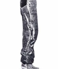 MACY FAUX DENIM LOOK PARACHUTE PANT -FINESSE-shop macy faux denim look parachute pant black 10 10