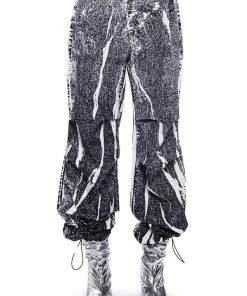 MACY FAUX DENIM LOOK PARACHUTE PANT -FINESSE-shop macy faux denim look parachute pant black 9 9