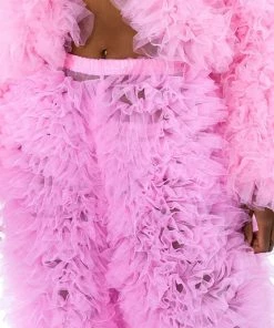 MAIN CHARACTER TULLE PANT -FINESSE-shop main character tulle pant pink 12 12