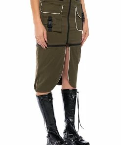 Alternative view of MAJOR MOOD CONVERTIBLE CARGO MIDI SKIRT