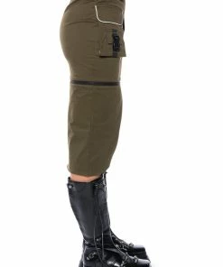 MAJOR MOOD CONVERTIBLE CARGO MIDI SKIRT -FINESSE-shop major mood convertible cargo midi skirt green 7 7