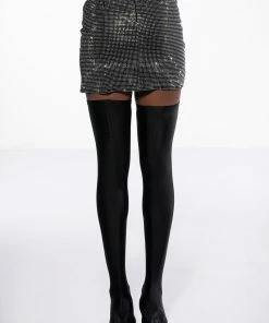 MAKE THE WORLD STOP RHINESTONE MINI SKIRT -FINESSE-shop make the world stop rhinestone mini skirt black 9 9